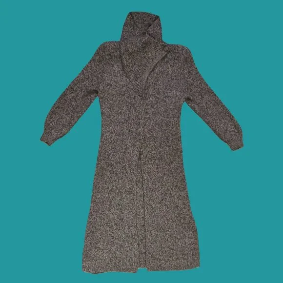 Calidad De Exportacion Baby Alpaca Long Cardigan Sweater Size M Preowned - Picture 7 of 10